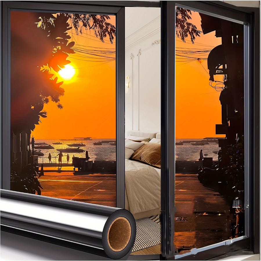 Way Privacy Window Film – Pvc Material, Mounting, Thickness – Sun Blocking Reflective Mirror Film With Anti-uv, Daytime Privacy For Home & Kitchen Shop Online at Dubai Trades 2
