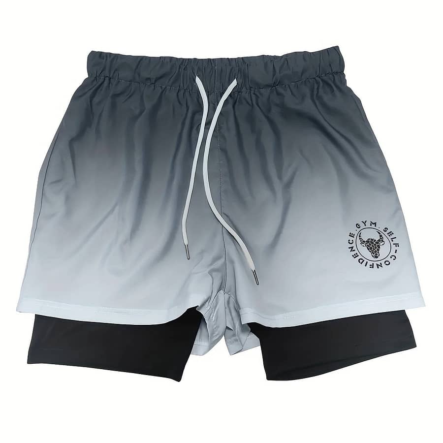 Women’s 2-in-1 Athletic Running Shorts, Casual Fitness Workout Double Layered Shorts, Sporty Gym Activewear With Adjustable Drawstring Base Layers & Compression Shop Online at Dubai Trades 2