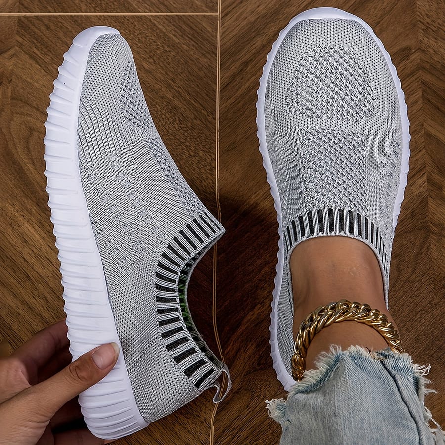 Women’s Breathable Knit Sneakers Casual Lace Up Outdoor Shoes Lightweight Solid Color Shoes Clothing, Shoes & Jewelry Shop Online at Dubai Trades 2