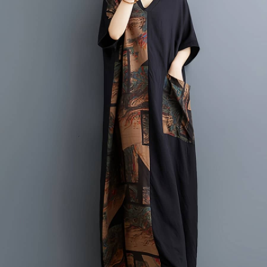 Women’s Casual Viscose Dressing Gown, Non-stretch Woven Fabric, Pocket Details, Spring/summer/fall Season, Adult Size Clothing, Shoes & Jewelry Shop Online at Dubai Trades 2
