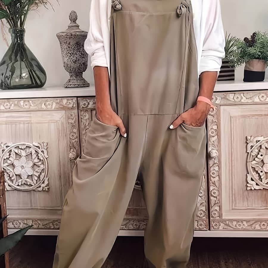 Women’s Knot Casual Pocket Loose Holiday Gift Solid Color Cute Strap Pants Clothing Shop Online at Dubai Trades 2