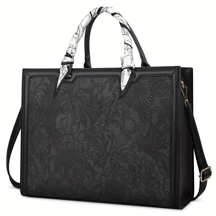Women’s Laptop Bag 15.6 Inch Laptop Leather Laptop Business Lightweight Office Briefcase Large Capacity Handbag Shoulder Bag Black Bags, Cases & Sleeves Shop Online at Dubai Trades 2