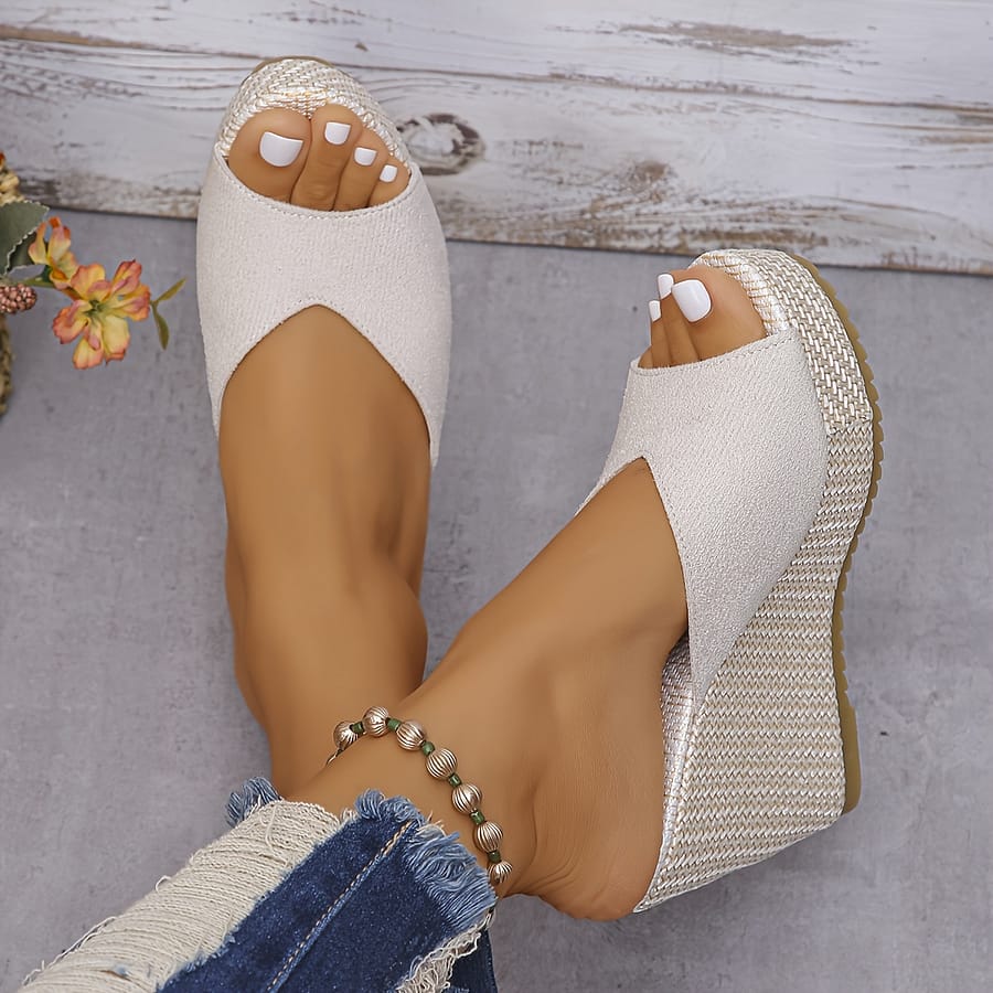 Women’s Platform Slip On Sandals, Casual Summer Walking Wedge Sandals, Non-slip Sandals Clothing, Shoes & Jewelry Shop Online at Dubai Trades 2