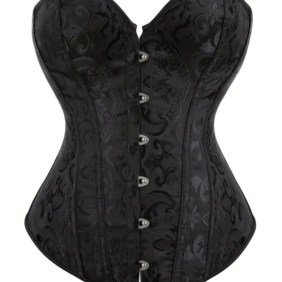 Women’s Plus Court Style Corset Top, Plus Size Jacquard Lace Up Tummy Control Push Up Overbust Bustier Top Clothing, Shoes & Jewelry Shop Online at Dubai Trades 2