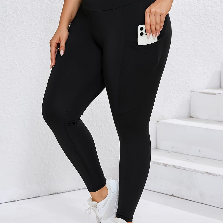 Women’s Plus Size High-waist Leggings With – Stretchy, Fit For Yoga & Casual Wear Activewear Shop Online at Dubai Trades 2