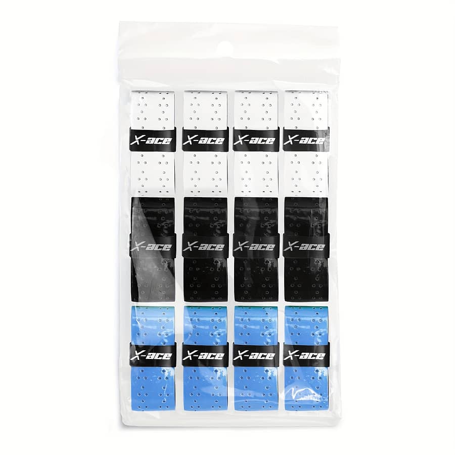 X-ace 12pcs Tennis Overgrip, Tennis Racket Sticky Grip Tape, Pickleball Paddle Protective Tape For Squash, Badminton And Racquet Ball Accessories Shop Online at Dubai Trades 2