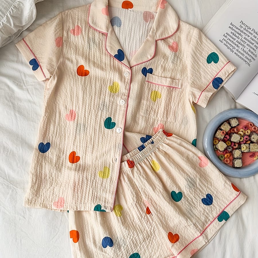 Yellow Background With Heart-shaped Bubbles And Shorts. Clothing Shop Online at Dubai Trades 2