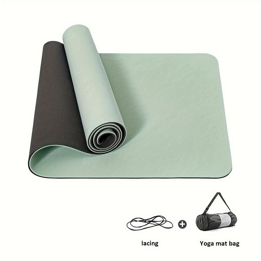 Yoga Mat With Non-slip Textured Surface Yoga Mat With Strap, Thick Workout And Workout Mat For Yoga, Pilates And Fitness Exercise & Fitness Shop Online at Dubai Trades 2