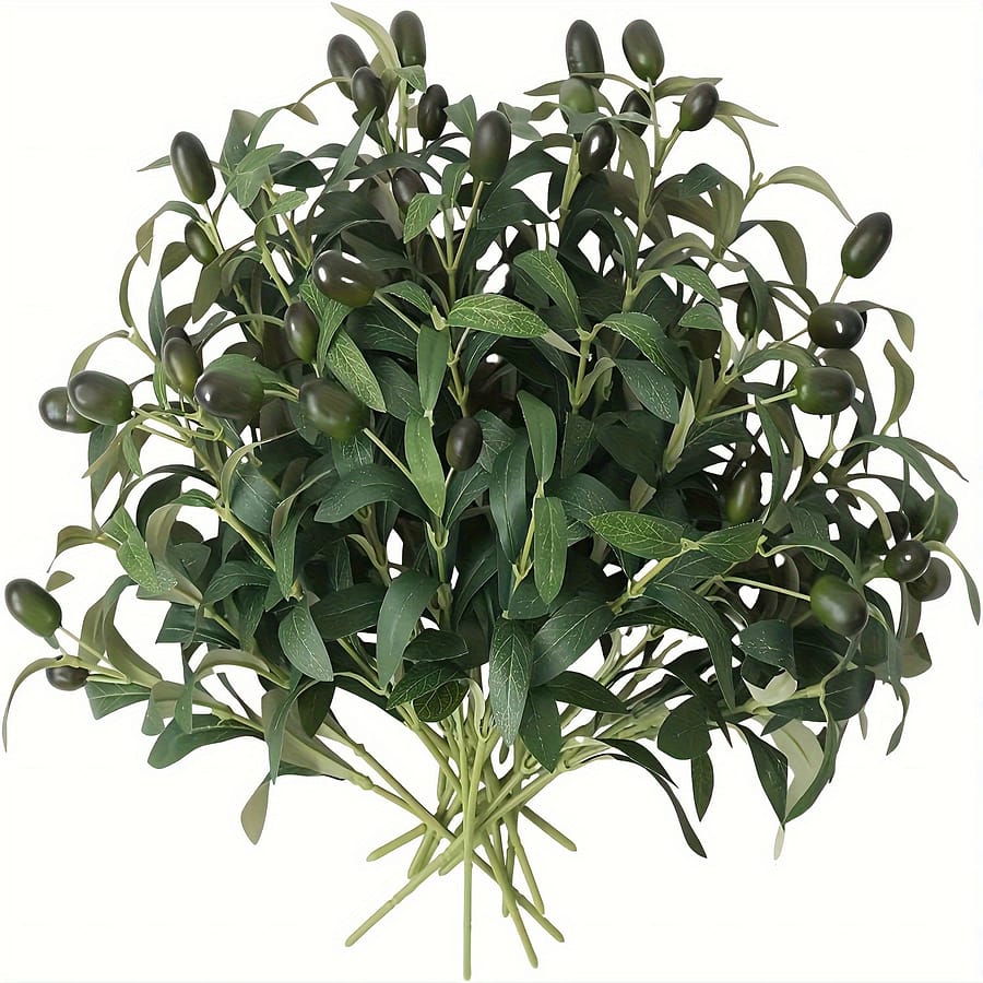 [popular ] 5/10pcs Yoratee Artificial Olive Branches, 11″ Silk Greenery With Leaves And Ripe Berries – Vase Filling And Table Centerpiece Decor, Yoratee Artificial Plants & Flowers Shop Online at Dubai Trades 2